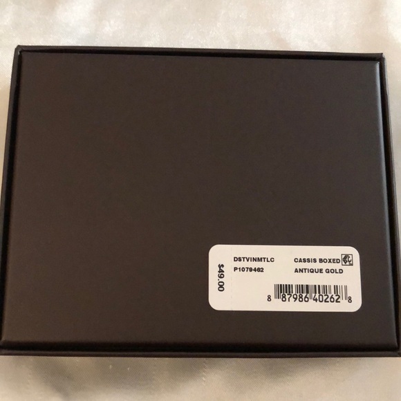 Patricia Nash Cassis Distressed Vintage Leather Card Case Antique Gold NWT & Box - Picture 15 of 16